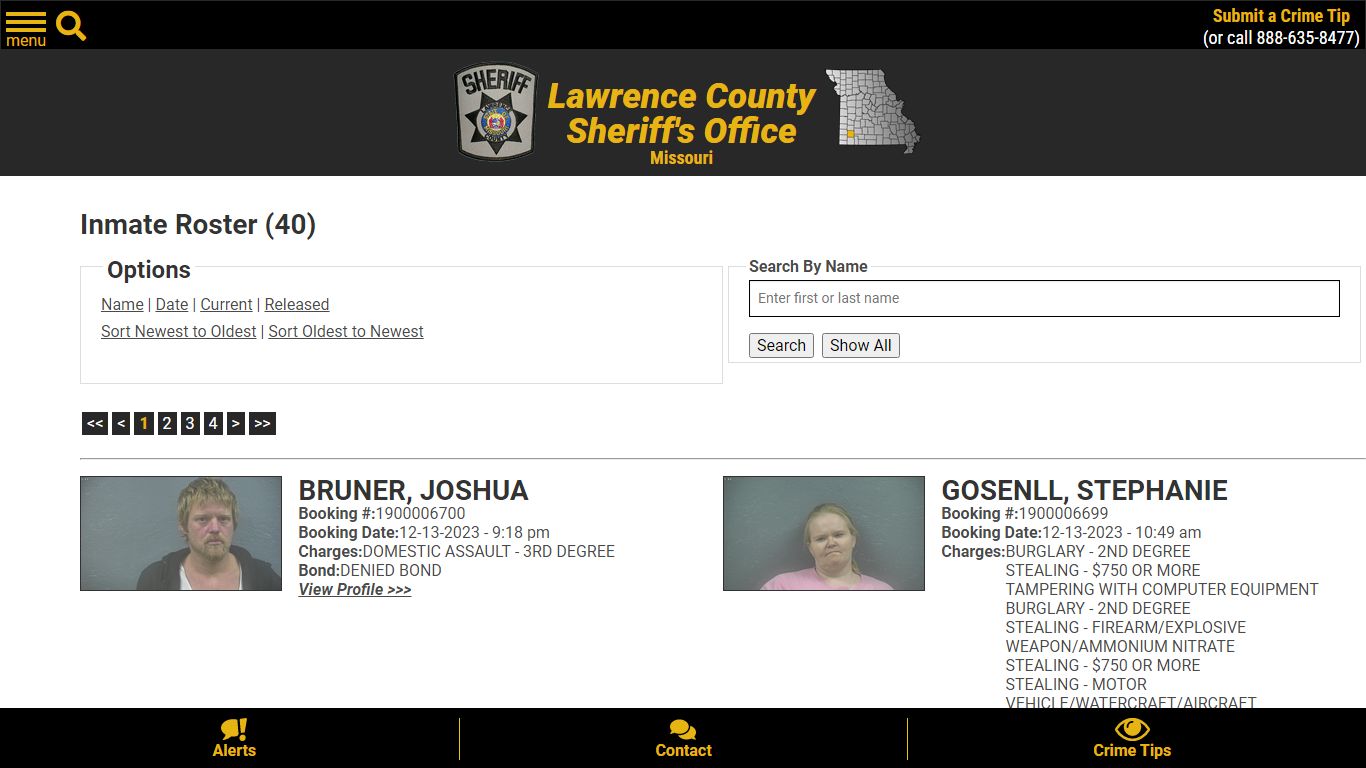 Inmate Roster - Current Inmates Booking Date Descending - Lawrence ...